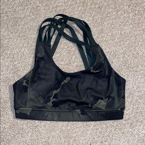 Lululemon Camo Sports Bra, size 4.